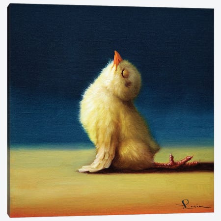 Upward Dog (Yoga Chick) Canvas Print #HEF292} by Lucia Heffernan Canvas Art Print