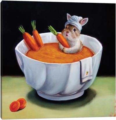 Carrot Spa Canvas Art Print - Rabbit Art
