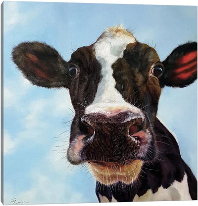 Louise Canvas Art Print - Cow Art