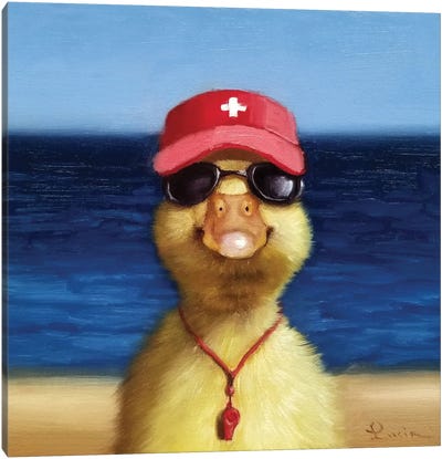 Lifeguard Canvas Art Print - Duck Art