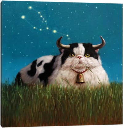Taurus Canvas Art Print - Persian Cat Art