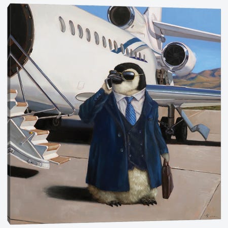 VIP - Very Important Penguin Canvas Print #HEF324} by Lucia Heffernan Canvas Art