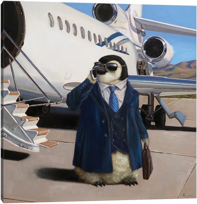 VIP - Very Important Penguin Canvas Art Print - Penguin Art