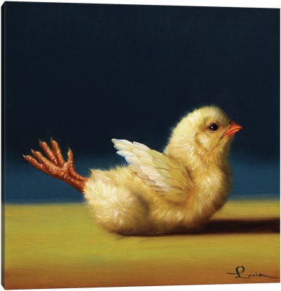 Yoga Chick Locust Canvas Art Print - Chicken & Rooster Art