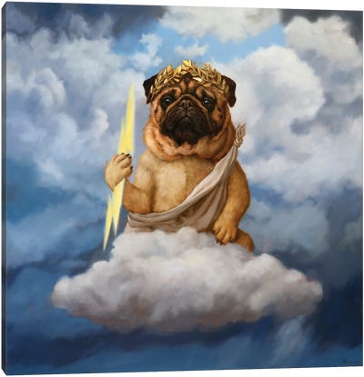 Zeus’s Bitch Canvas Art Print - Pug Art