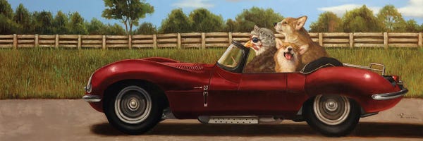 Corgis: Country Drive by Lucia Heffernan