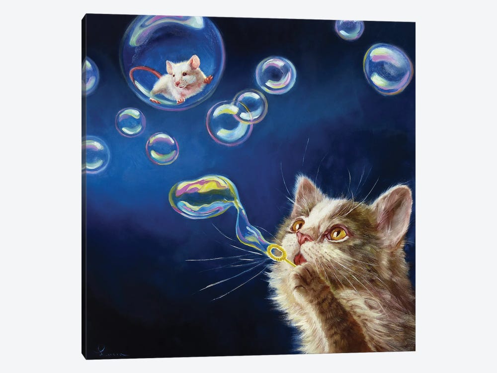 Blowing Bubbles by Lucia Heffernan 1-piece Canvas Art