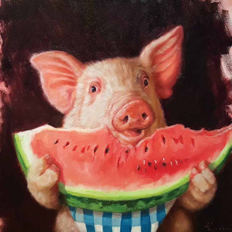 Pig Out by Lucia Heffernan wall art