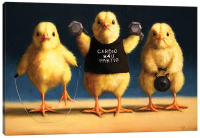 Cardio Chicks Canvas Art Print - Office Humor