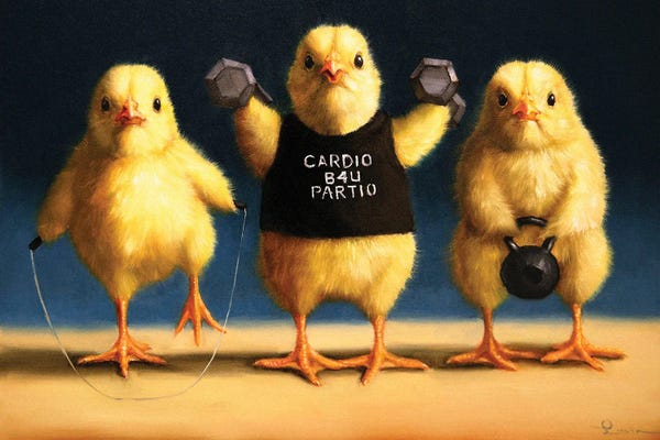 Office Humor: Cardio Chicks by Lucia Heffernan