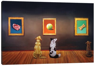 Dog Museum Canvas Art Print - Lucia Heffernan