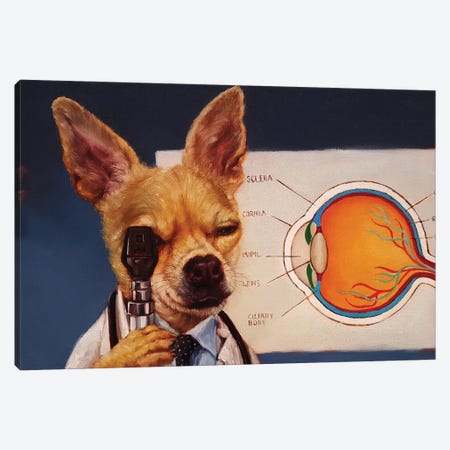 Seeing Eye Dog Canvas Print #HEF358} by Lucia Heffernan Canvas Artwork