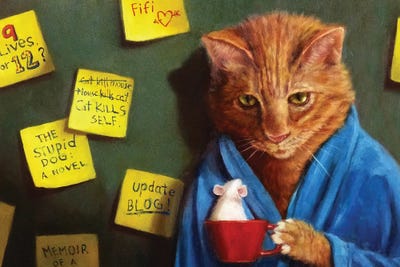 Writers Block by Lucia Heffernan framed canvas print