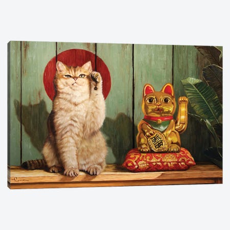 Copy Cat Canvas Print #HEF366} by Lucia Heffernan Canvas Art