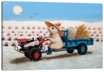 Happy Farmer Canvas Art Print - Lucia Heffernan
