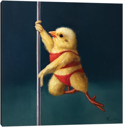 Pole Chick Tinkerbell Canvas Art Print - Lucia Heffernan