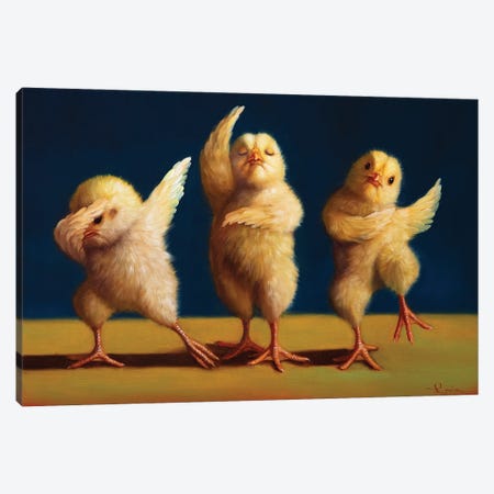 Dancer Chicks Canvas Print #HEF389} by Lucia Heffernan Art Print
