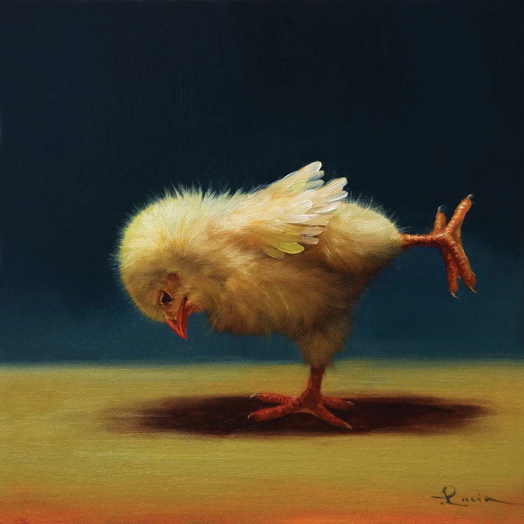 Yoga Chick Airplane by Lucia Heffernan wall art
