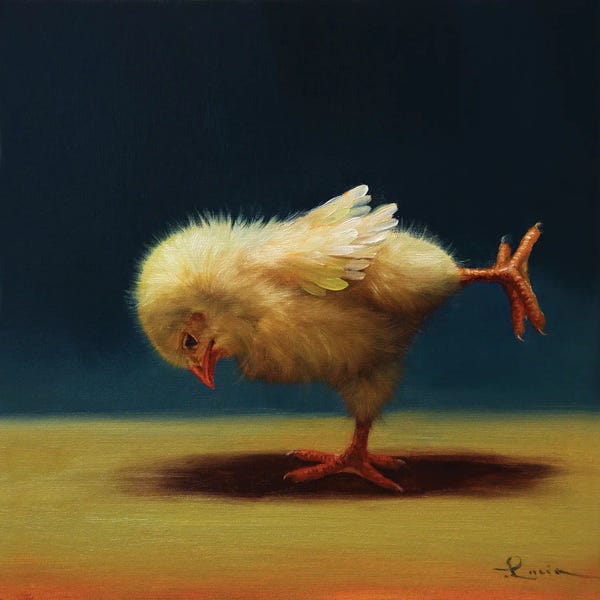Lucia Heffernan: Yoga Chick Airplane by Lucia Heffernan