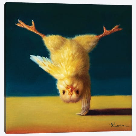 Yoga Chick One Legged Tree Canvas Print #HEF394} by Lucia Heffernan Canvas Print