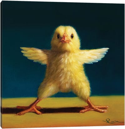 Yoga Chick Star Canvas Art Print - Chicken & Rooster Art