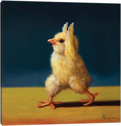 Yoga Chick Warrior I Canvas Art Print - Chicken & Rooster Art