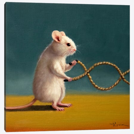 Gym Rat Battle Rope Canvas Print #HEF399} by Lucia Heffernan Canvas Art