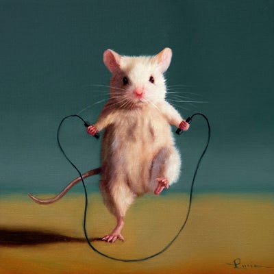 Gym Rat Jump Rope by Lucia Heffernan framed wall art