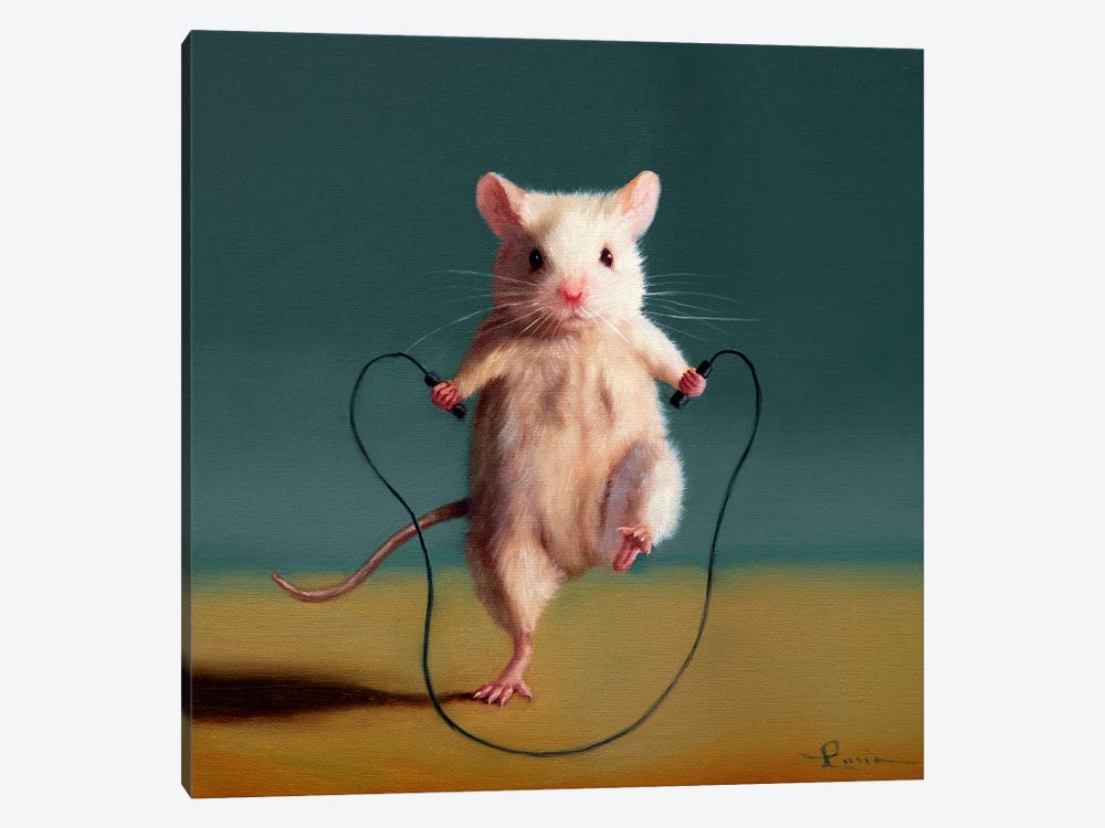 Gym Rat Jump Rope by Lucia Heffernan 1-piece Canvas Print