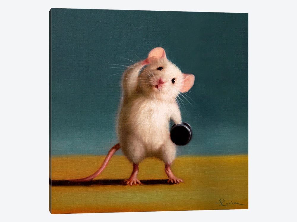 Gym Rat Standing Oblique Crunch by Lucia Heffernan 1-piece Canvas Artwork