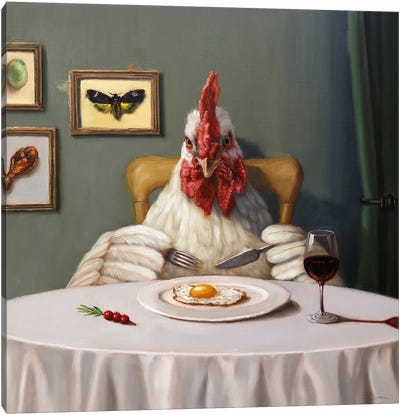 Hennibal Lecter Canvas Art Print - Chicken & Rooster Art