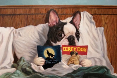 Dirty Dog by Lucia Heffernan metal wall art