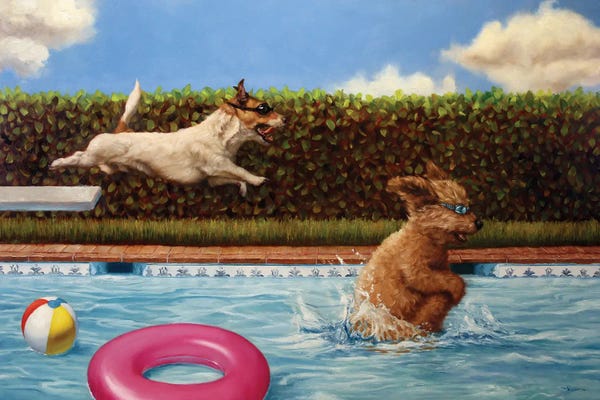 Party Animals: Pool Party II by Lucia Heffernan