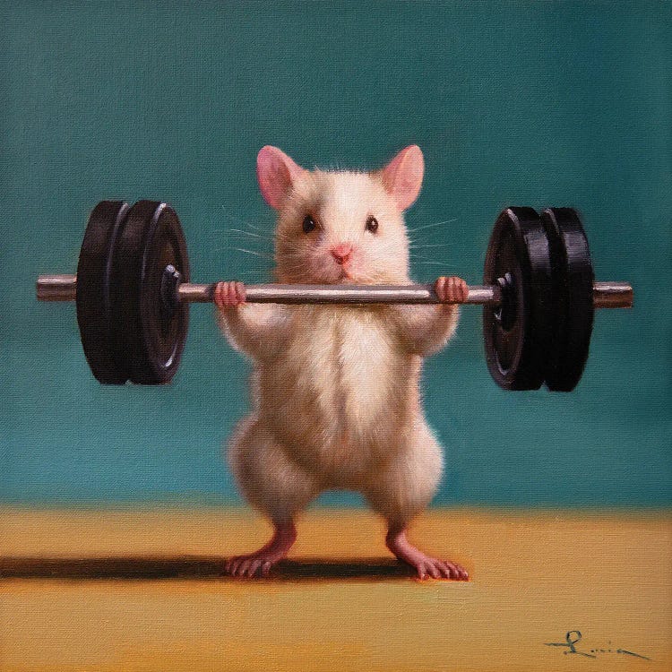 Gym Rat Push Press by Lucia Heffernan wall art