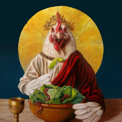 Chickin Caesar by Lucia Heffernan art print