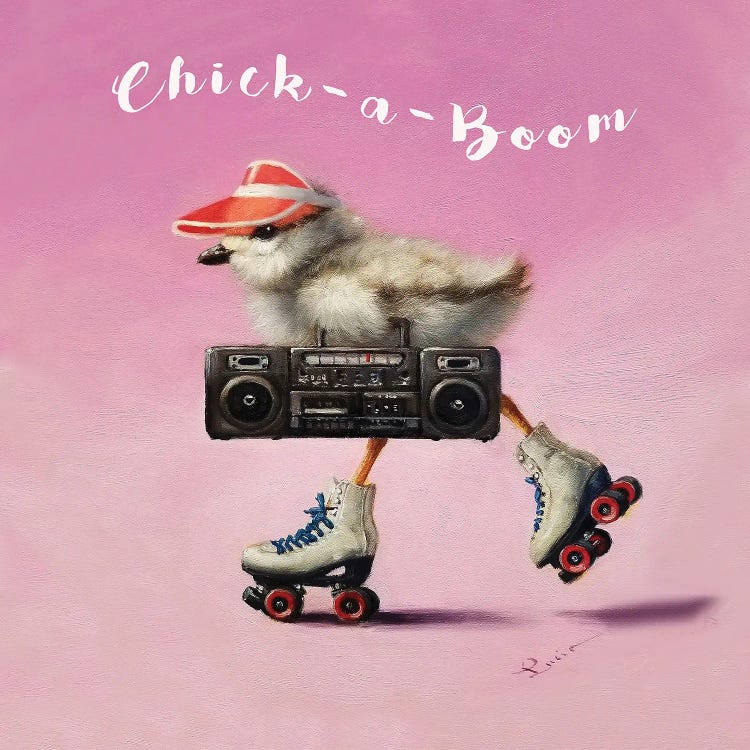 Roller Chick by Lucia Heffernan wall art