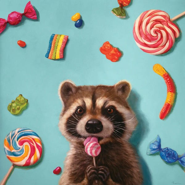 Raccoons: Sweet Tooth by Lucia Heffernan