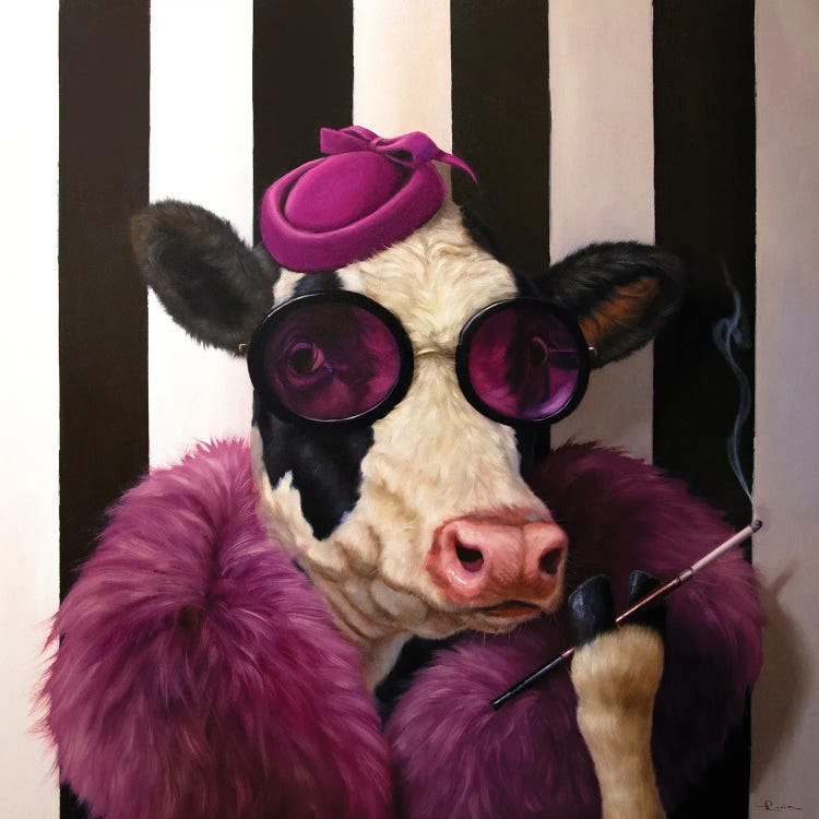Lady Moo Moo by Lucia Heffernan wall art
