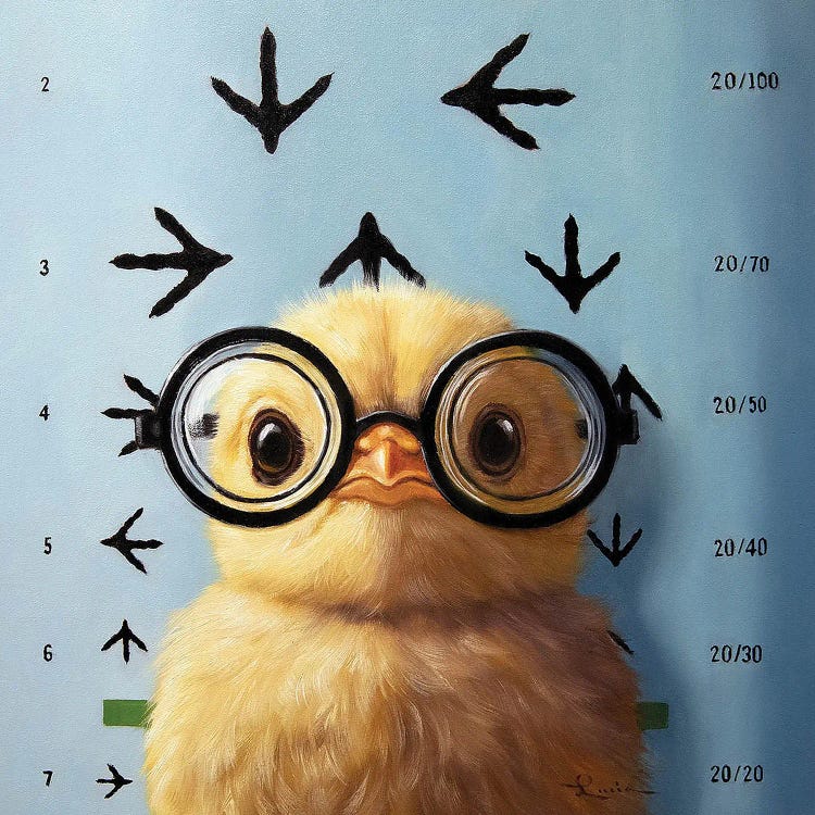 Four Eyes Chick II by Lucia Heffernan wall art