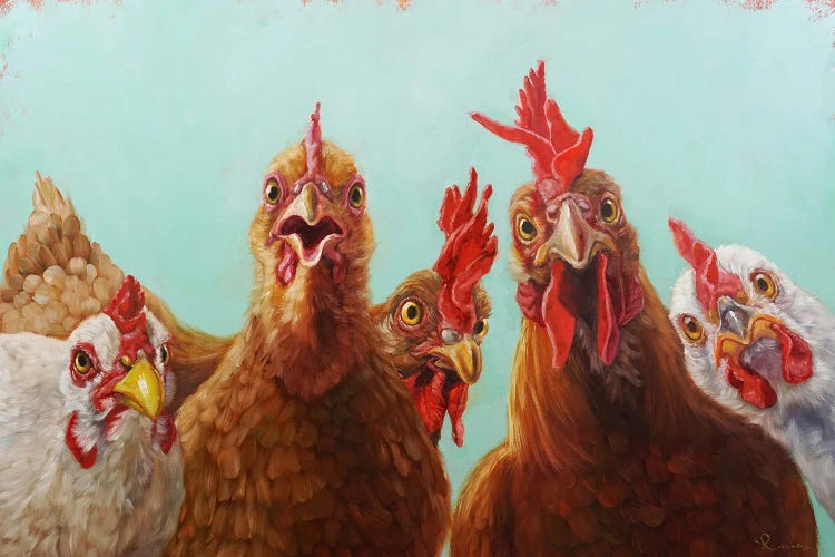 Chicken For Dinner by Lucia Heffernan wall art