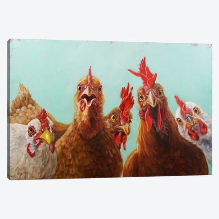 Chicken For Dinner Canvas Print #HEF50} by Lucia Heffernan Canvas Print