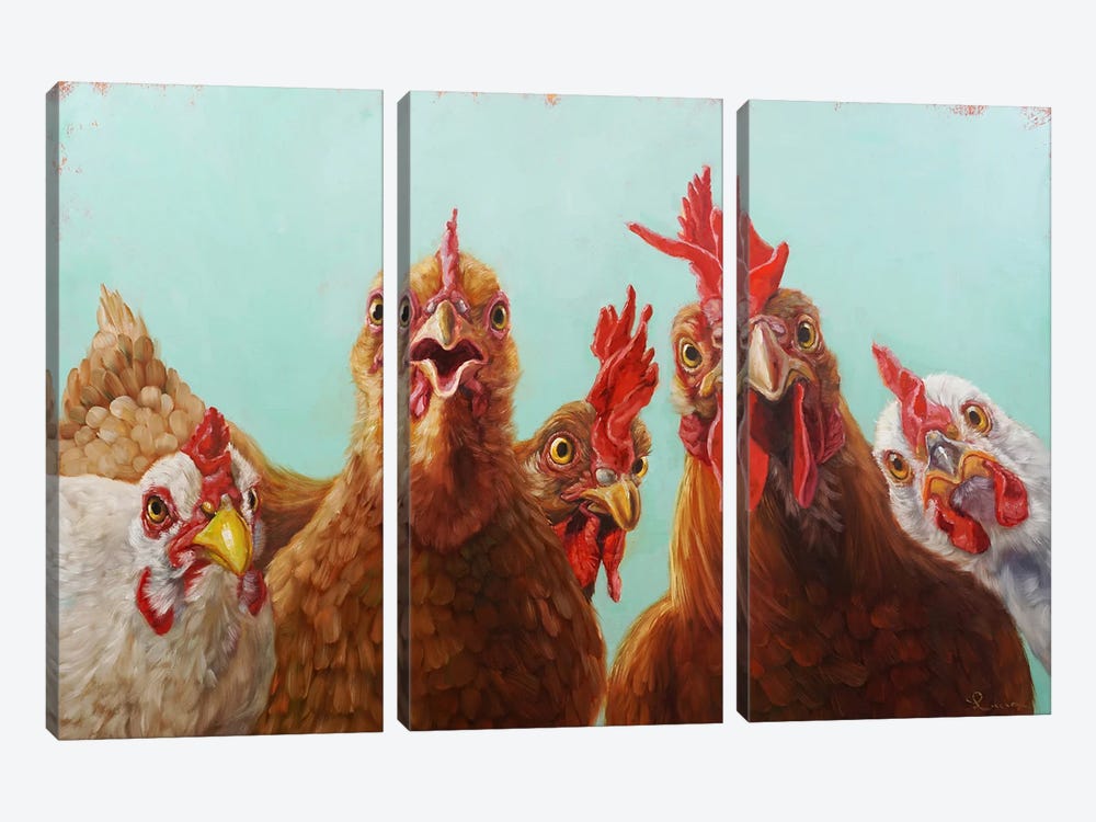 Chicken For Dinner by Lucia Heffernan 3-piece Art Print