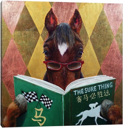 Wise Bet Canvas Art Print - Horse Racing Art