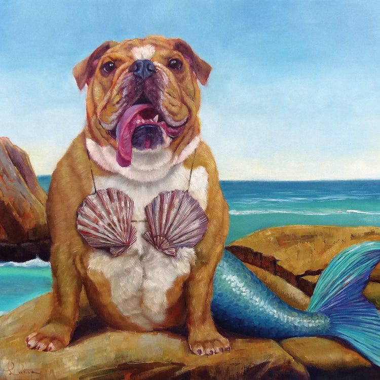 Mermaid Dog by Lucia Heffernan wall art