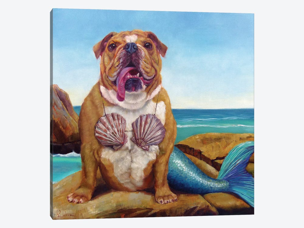 Mermaid Dog by Lucia Heffernan 1-piece Art Print