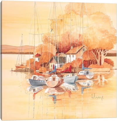 Boats I Canvas Art Print - Franz Heigl