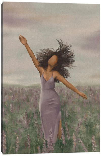 Joy Canvas Art Print - Lavender Art