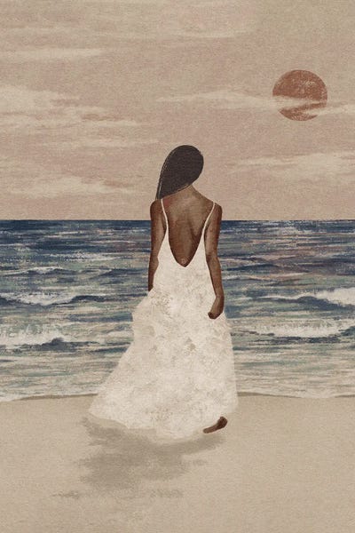 Large Coastal Art - Canvas Prints: By The Sea by Helina Ekanem