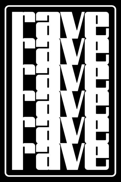 Rave Rave Rave by Hemingway Design framed canvas print