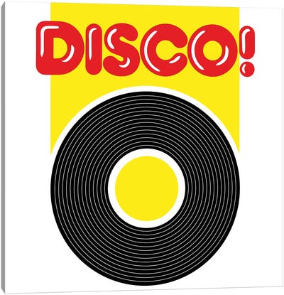 Disco! Canvas Art Print - Vinyl Records